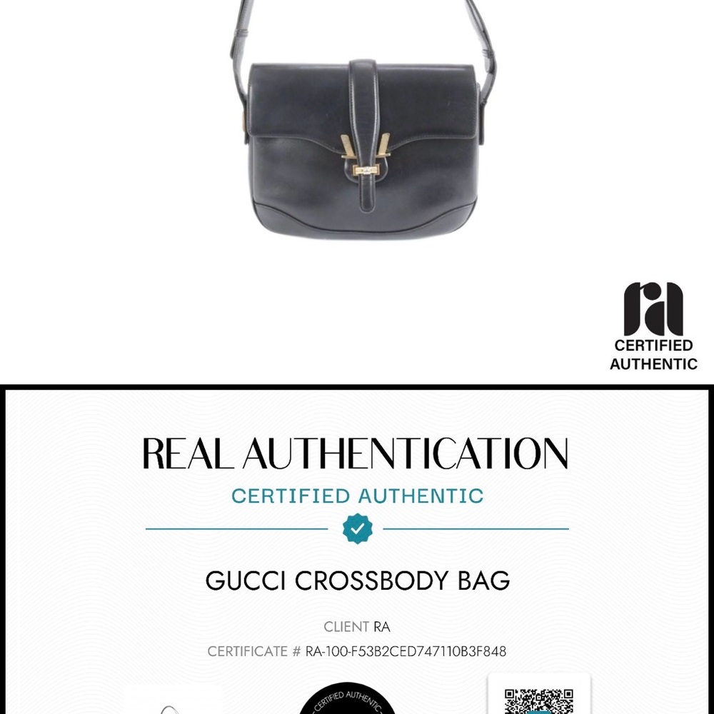 Gucci Black Leather Messenger Bag